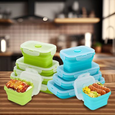 Wytrzymałe Silikonowe Składane Pojemniki Wolne od BPA (4 Rozmiary) | POPLATE